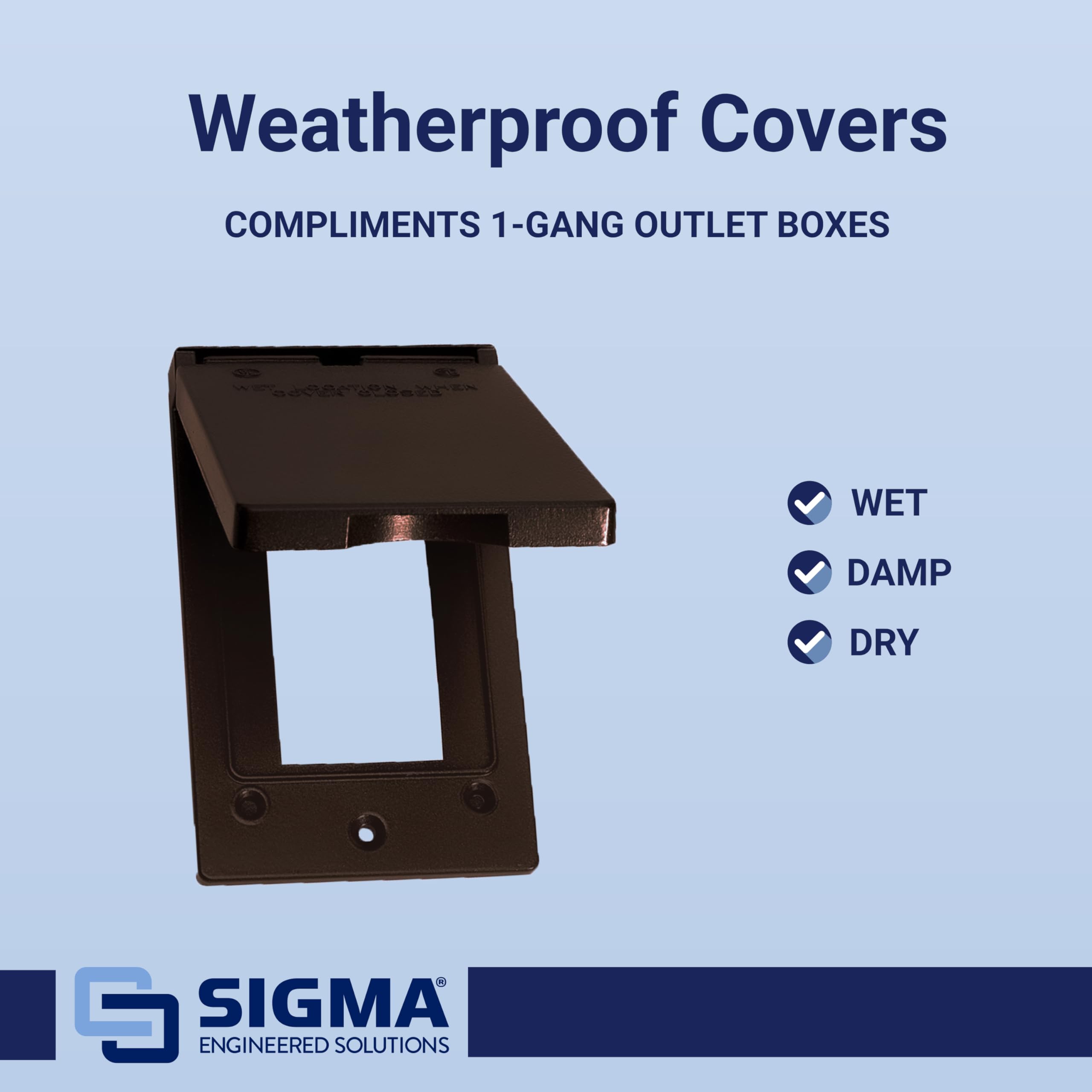 Sigma Engineered Solutions Weatherproof 14248BR 1-Gang Vertical
